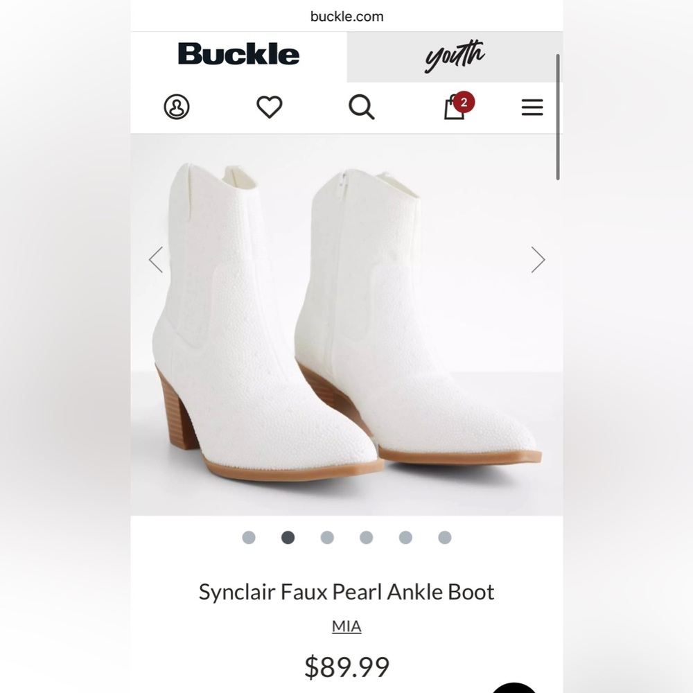 Synclair Faux Pearl Ankle boots size 9